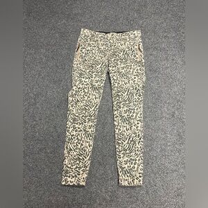 Democracy Animal Print Pants - Black and Cream